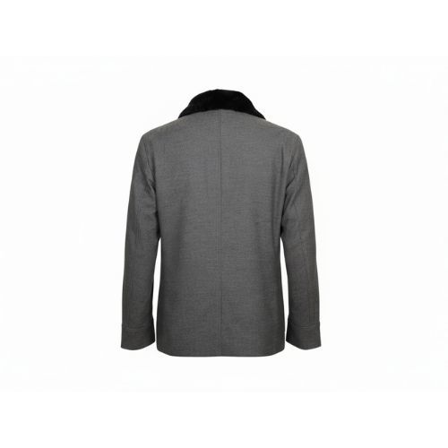 Fabric Jacket  With Cotton  Lining And High Neck With Rex Rabbit - 022 - 6