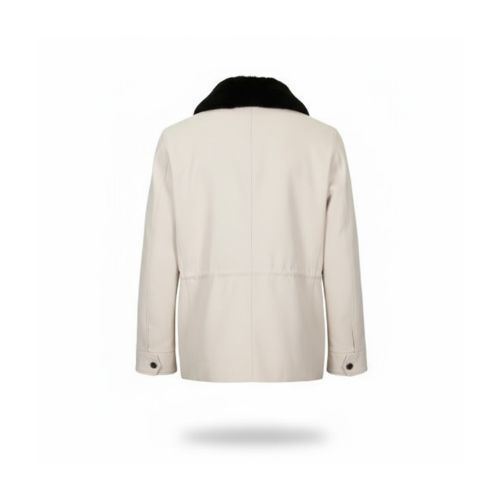 Fabric Jacket  With Cotton  Lining And High Neck With Rex Rabbit - 026 - 26