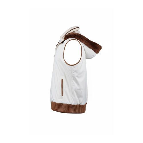 Raincoat Vest With Fabric Lining And hood With Fur Rex Rabbit - 031 -  .25