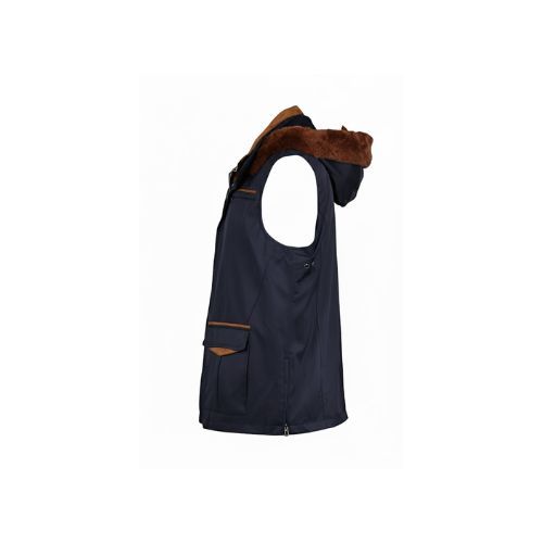 Vest Raincoat with Wool & Hoodie with Fur - 028- 103