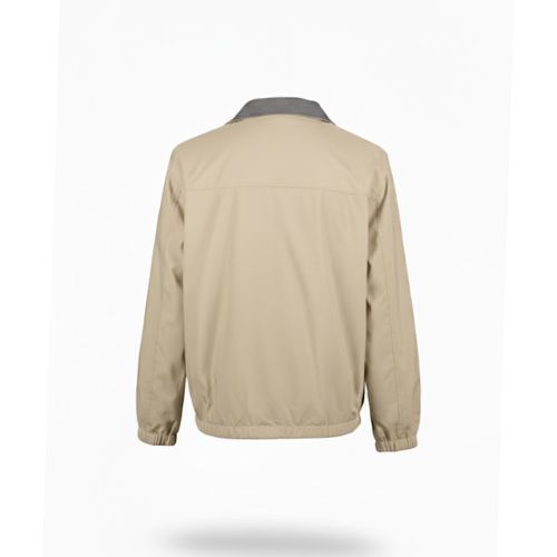 Raincoat Jacket With Cotton Double Face - A- 008 -  72 -Camel Gray