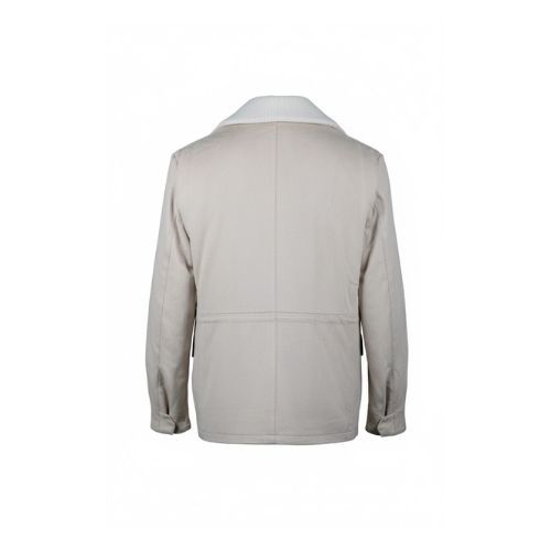 Suede Lamb  Jacket with Fabric and Cotton Lining-015-03