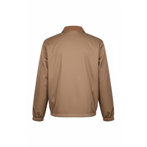 Raincoat Jacket With Cotton Double Face- 008 - 72 - Camel Brown