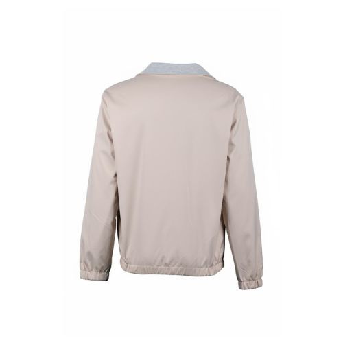 Raincoat Jacket With Cotton Double Face - 008 -  11 - Off White-Grey