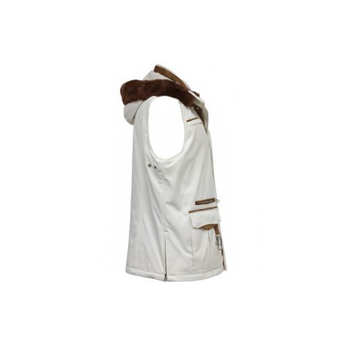 Vest Raincoat with Wool & Hoodie with Fur - 028- 25