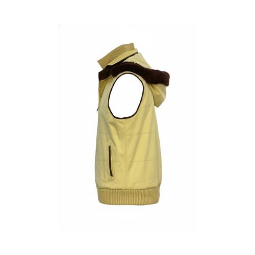 Raincoat Vest With Fabric Lining And hood With Fur Rex Rabbit - 031 -  93