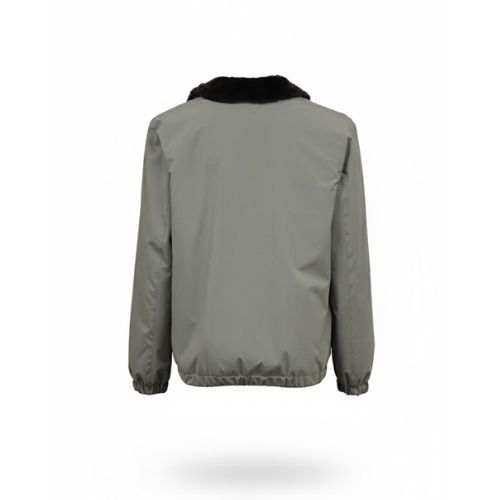 Raincoat Jacket With Lining Fur Rex Rabbit - 0110 - Olive