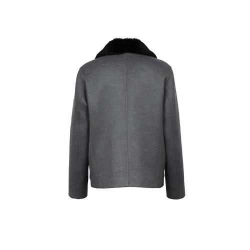 Fabric Jacket With Cotton Lining and High Neck With Rex Rabbit - 024 - 6