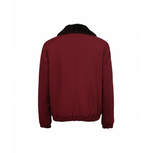 Raincoat Jacket With Lining Fur Rex Rabbit - 0110 - Maroon