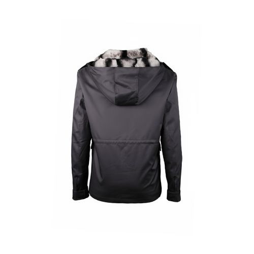 Raincoat Jacket With Fur Rex Rabbit, Lining and Hood - 0013 - 89