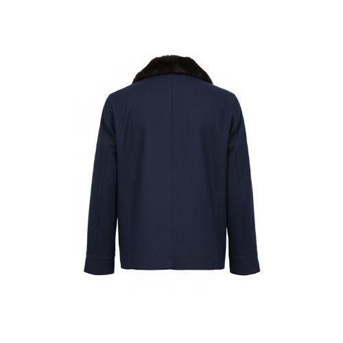 Fabric Jacket  With Cotton  Lining And High Neck With Rex Rabbit - 022 - 8