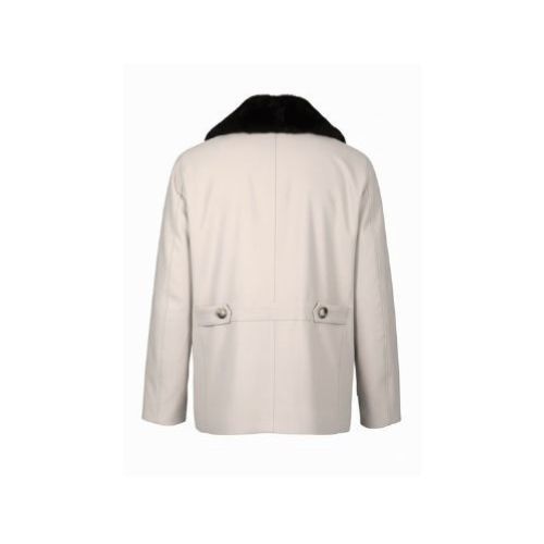 Fabric Jacket  With Cotton  Lining And High Neck With Rex Rabbit - 024 - 26