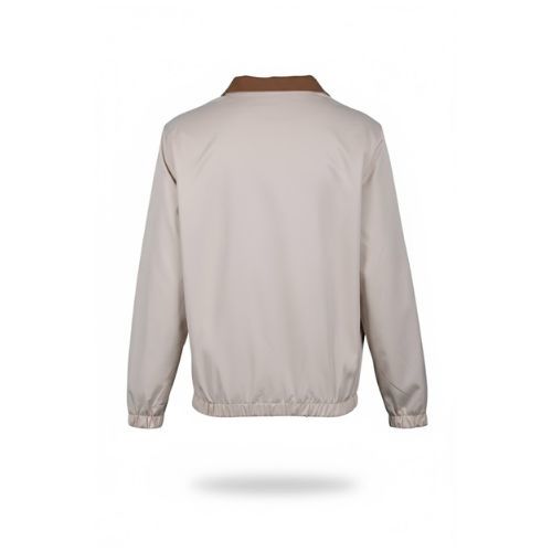 Raincoat Jacket With Cotton Double Face - 008 -  11 - Off Whiite - Brown
