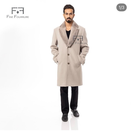 Fabric Jacket  With Cotton Lining and Mink Fur-021-26