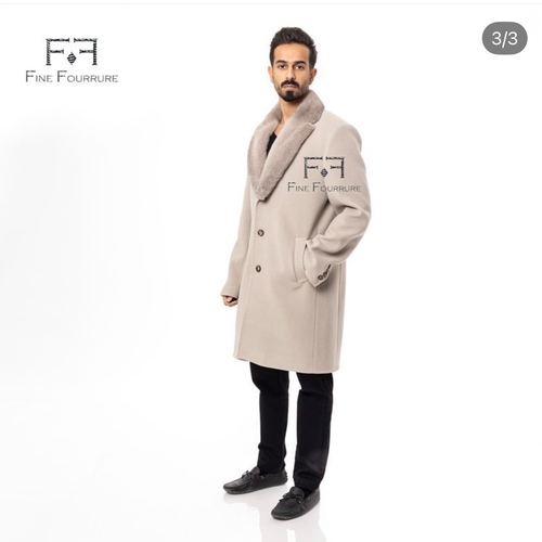 Fabric Jacket  With Cotton Lining and Mink Fur-021-26