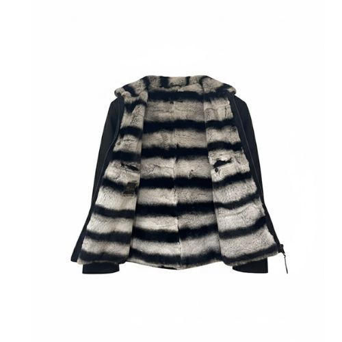 Raincoat Jacket With Rex Rabbit Fur Lining - 017 - 3