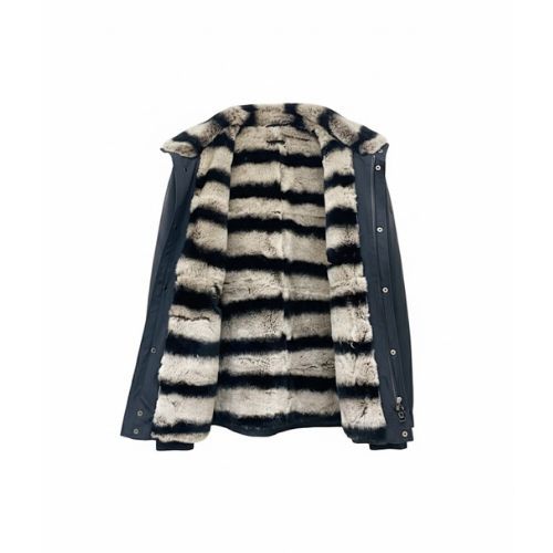 Raincoat Jacket With Rex Rabbit Fur Lining - 017 - 89