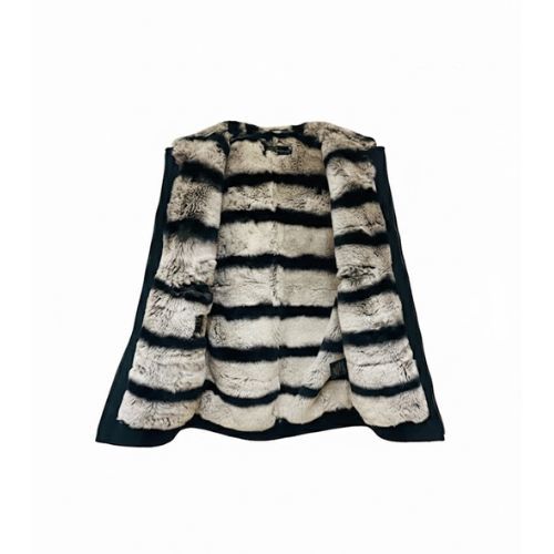 Raincoat Vest With Lining Fur Rex Rabbit  - 010-3