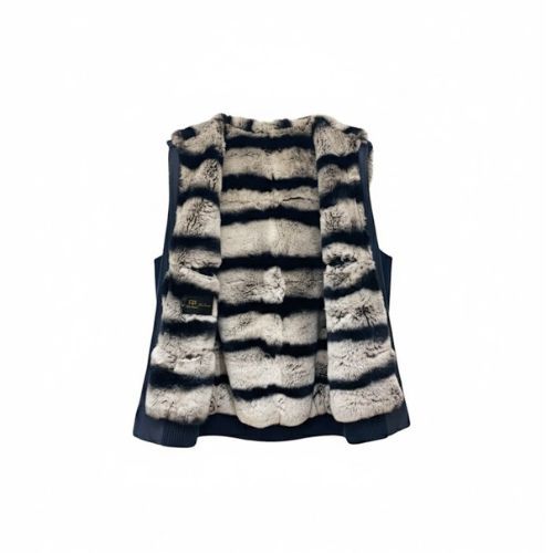 Raincoat Vest With Lining Fur Rex Rabbit  - 010-89