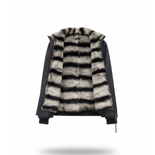 Raincoat Jacket With Rex Rabbit Fur Lining - 019 - 89