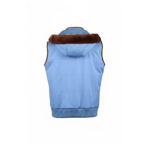 Raincoat Vest With Fabric Lining And hood With Fur Rex Rabbit - 031 - 56