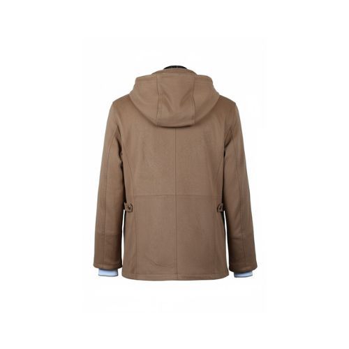 Suede Lamb Jacket With Fabric Lining and Hood - 035 - 11