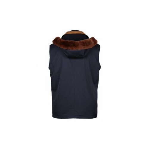 Vest Raincoat with Wool & Hoodie with Fur - 028- 103