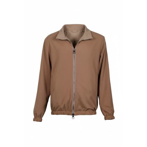 Raincoat Jacket With Cotton Double Face- 008 - 72 - Camel Brown
