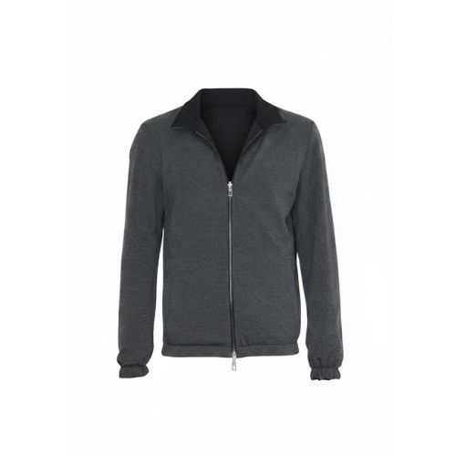Raincoat Jacket With Cotton Double Face -0116-  Black