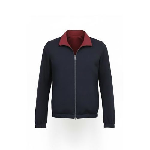 Raincoat Jacket With Cotton Double Face -0116- Maroon