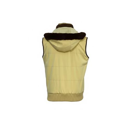 Raincoat Vest With Fabric Lining And hood With Fur Rex Rabbit - 031 -  93