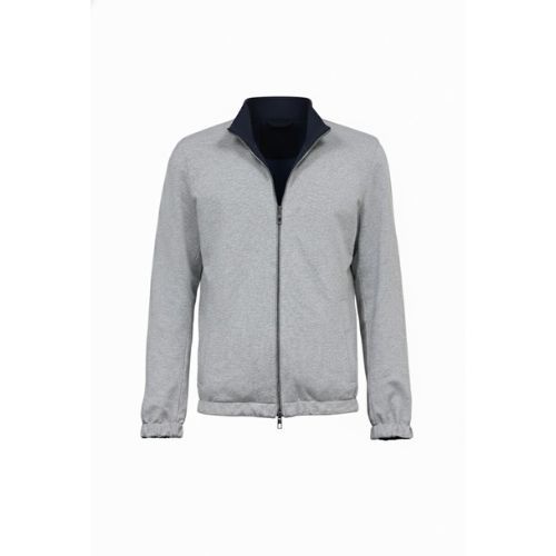 Raincoat Jacket With Cotton Double Face -0116- Navy Blue