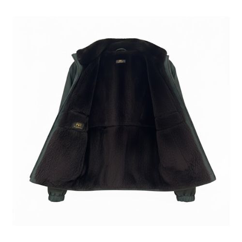 Raincoat Jacket With Lining Fur Rex Rabbit - 0110 - Green