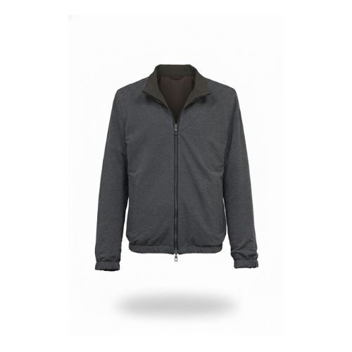 Raincoat Jacket With Cotton Double Face -0116- Brown