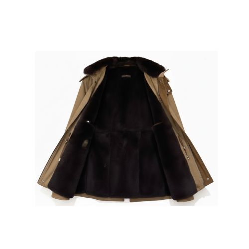 Raincoat Jacket With Fur Rex Rabbit, Lining and Hood - 0013 - 72