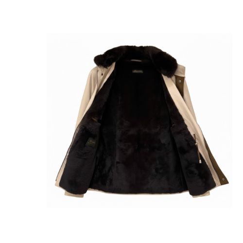Raincoat Jacket With Fur Rex Rabbit, Lining and Hood - 0013 - 11