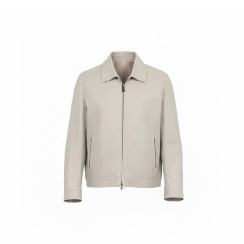 Fabric Jacket  With Cotton  Lining And High Neck With Rex Rabbit - 025 - 26