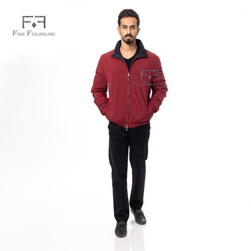Raincoat Jacket With Cotton Double Face -0116- Maroon