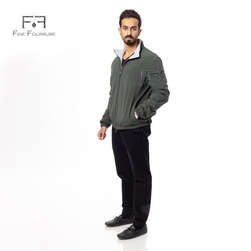 Raincoat Jacket With Cotton Double Face -0116-  Green
