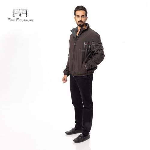 Raincoat Jacket With Cotton Double Face -0116- Brown