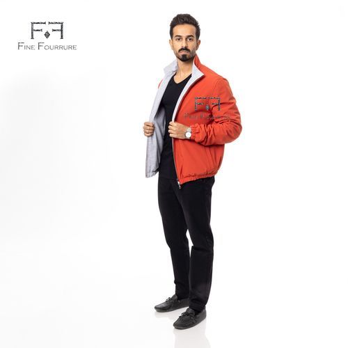 Raincoat Jacket With Cotton Double Face -0116- Orange