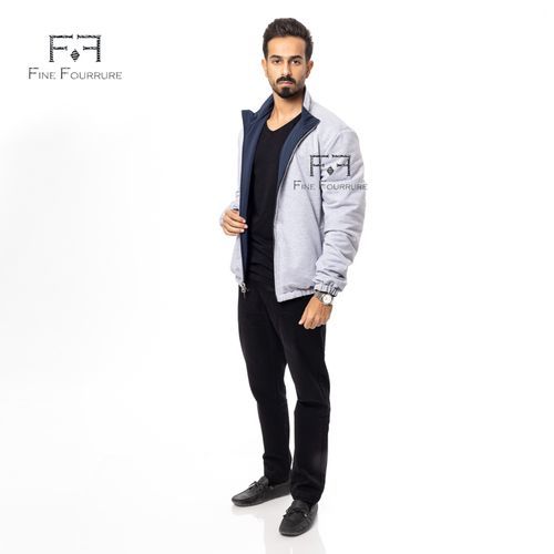 Raincoat Jacket With Cotton Double Face -0116- Navy Blue