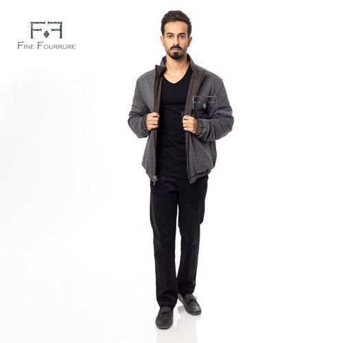 Raincoat Jacket With Cotton Double Face -0116- Brown