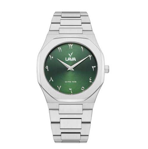 ULTRA THIN GREEN - Case Size : 40 mm x 6mm
Case Material : 316L Stainless Steel, Brushed and Polished
Strap : Silver Stainless Steel
Bezel : Silver Stainless Steel
Caseback : Silver Stainless Steel
Dial : Green 
Hands & Indexes : Silver Stainless Steel
Glass : Sapphire, Anti-Reflective Coating
Movement : Citizen Miyota , Quartz
Water Resistance : 5ATM
Warranty 1 Year