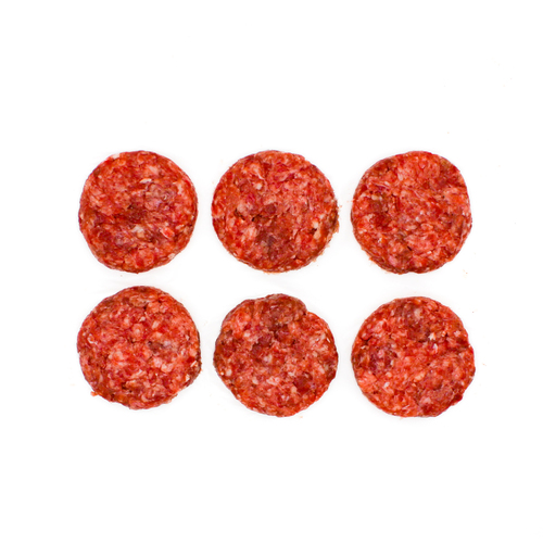 Original Sliders 1*6 patties (65 grams each) - Original slider burger patties - 390 grams