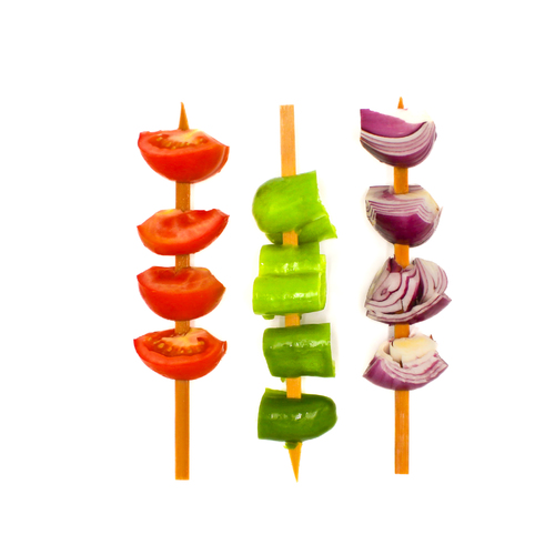 Grill Veg. - Tomato skewer,  Onion skewer, Green chili skewer