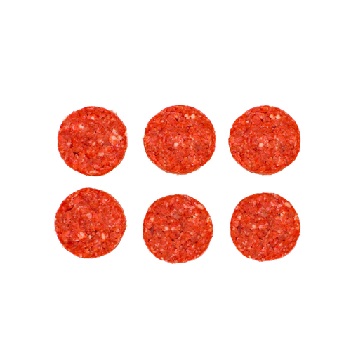 Original Sliders 1*6 patties (65 grams each) - Original slider burger patties - 390 grams