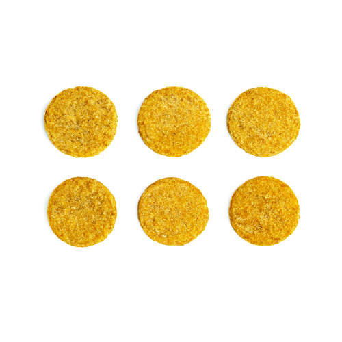 Chicken Nuggets (Gluten free) - Gluten-free, colorant-free, and preservative-free chicken nuggets made from seasoned minced meat pieces. Suitable for children and individuals with celiac disease, offering a delicious taste and balanced nutrition.
Nutrition per 100g: Calories: 266 Carbs: 21g Protein: 17g Fat: 20g