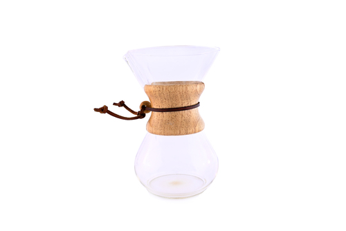 Chemex 1-3 Cups - Made of non-porous Borosilicate glass which will not absorb odors or chemical residues CHEMEX pour-over allows coffee to be covered and refrigerated for reheating without losing flavor Simple, easy to use with timeless, elegant design