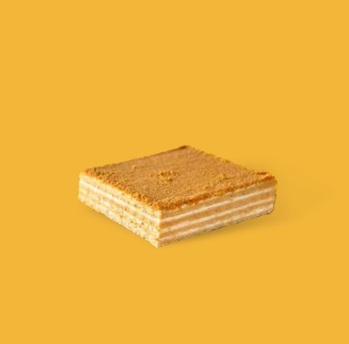 Honey Cake - - multi layered sponge cake w/ honey cream cheese filling and golden homey dust on the top